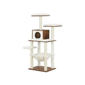 54.3-Inch Cat Tower with Scratching Posts