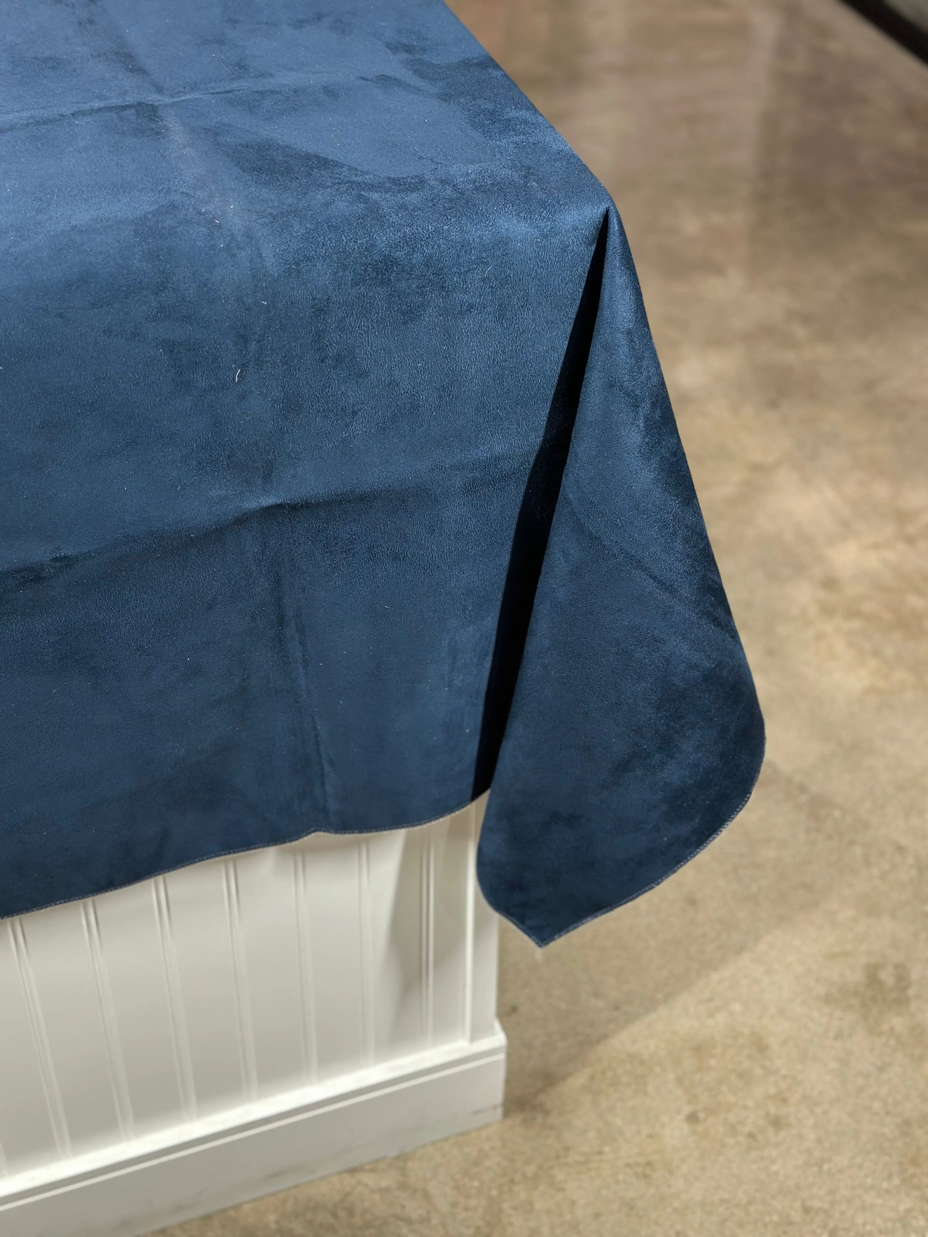 5pcs - Microfiber Suede Table Linen 60"x144" Banquet - Navy
