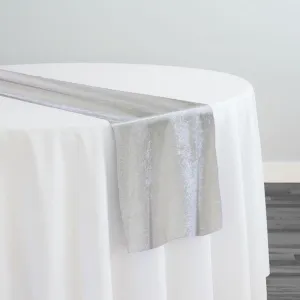 7pcs - Lush Velvet Table Runner 14"x108" - Ivory