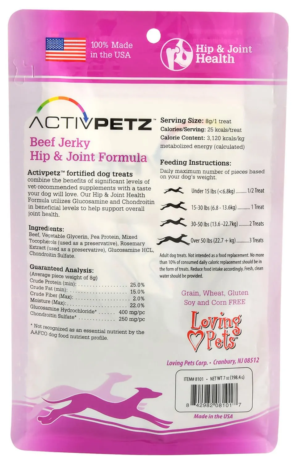 ActivPetz Hip & Joint Jerky Treats, Beef