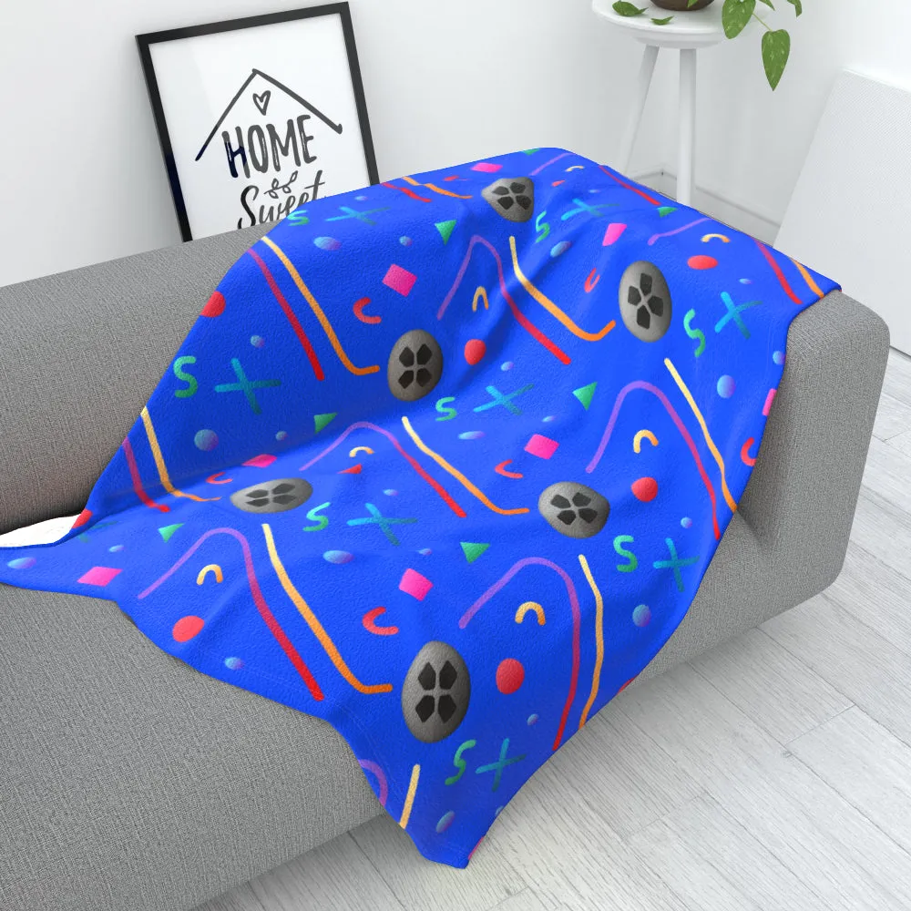 Blanket Throws - Controllerz Blue