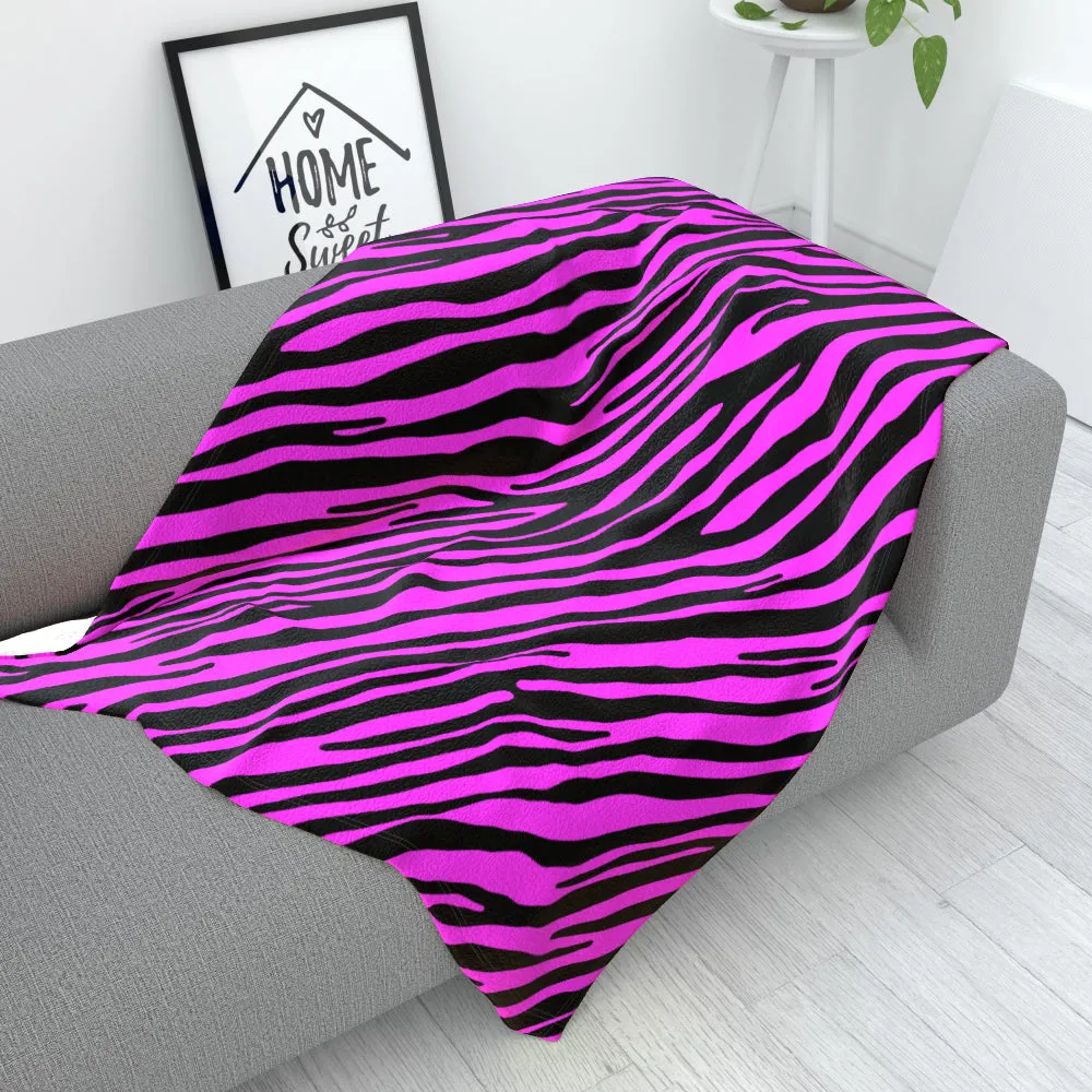 Blanket Throws - Pink Zebra