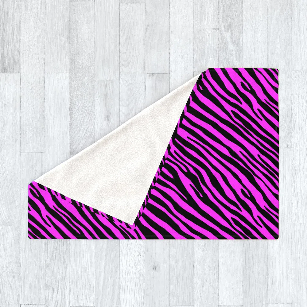 Blanket Throws - Pink Zebra