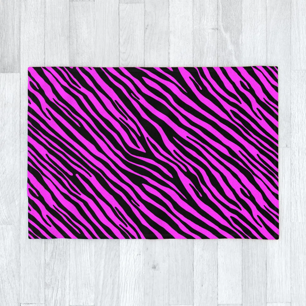 Blanket Throws - Pink Zebra