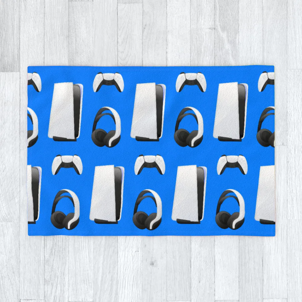 Blanket Throws - PS New Gaming Light Blue