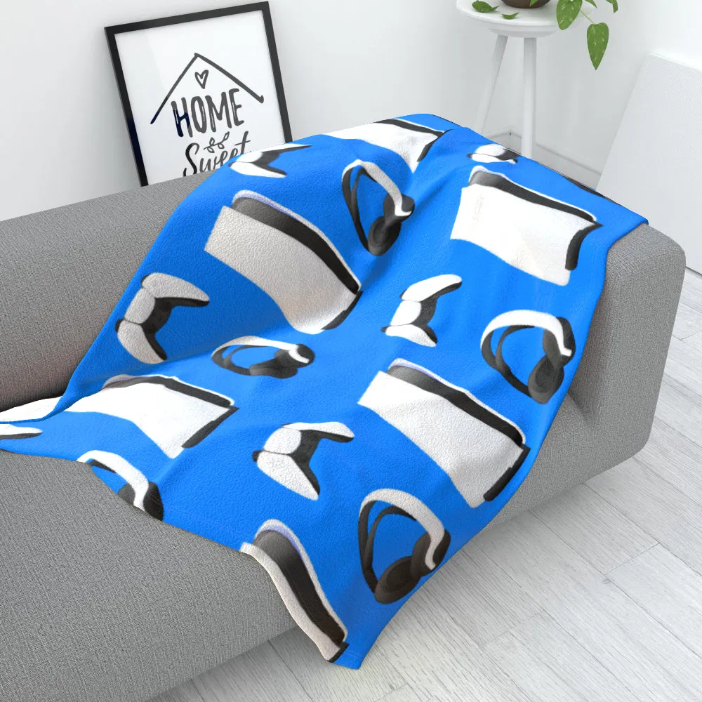 Blanket Throws - PS New Gaming Light Blue