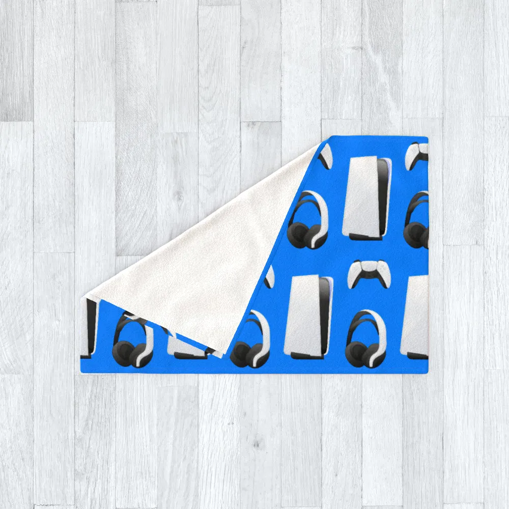 Blanket Throws - PS New Gaming Light Blue