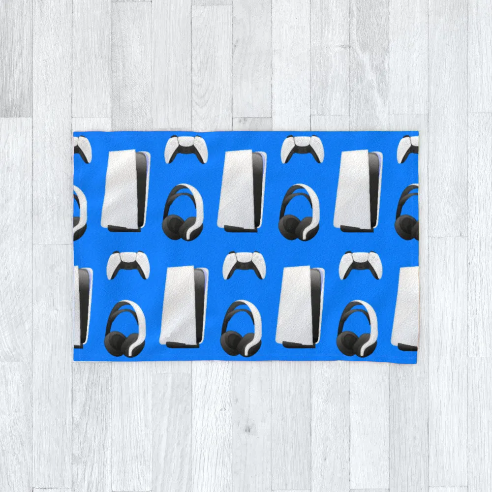 Blanket Throws - PS New Gaming Light Blue