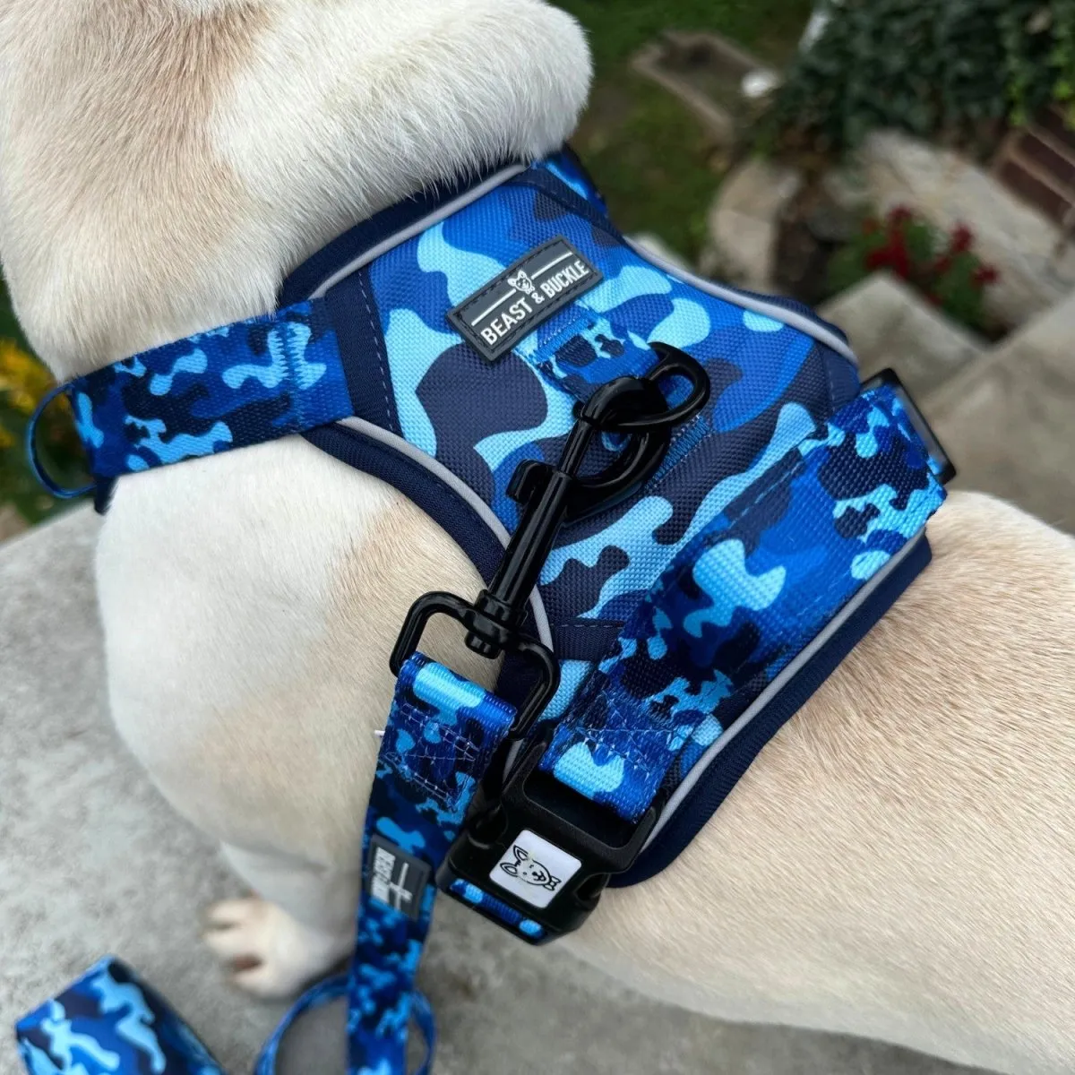 Blue Camo No Pull Dog Harness