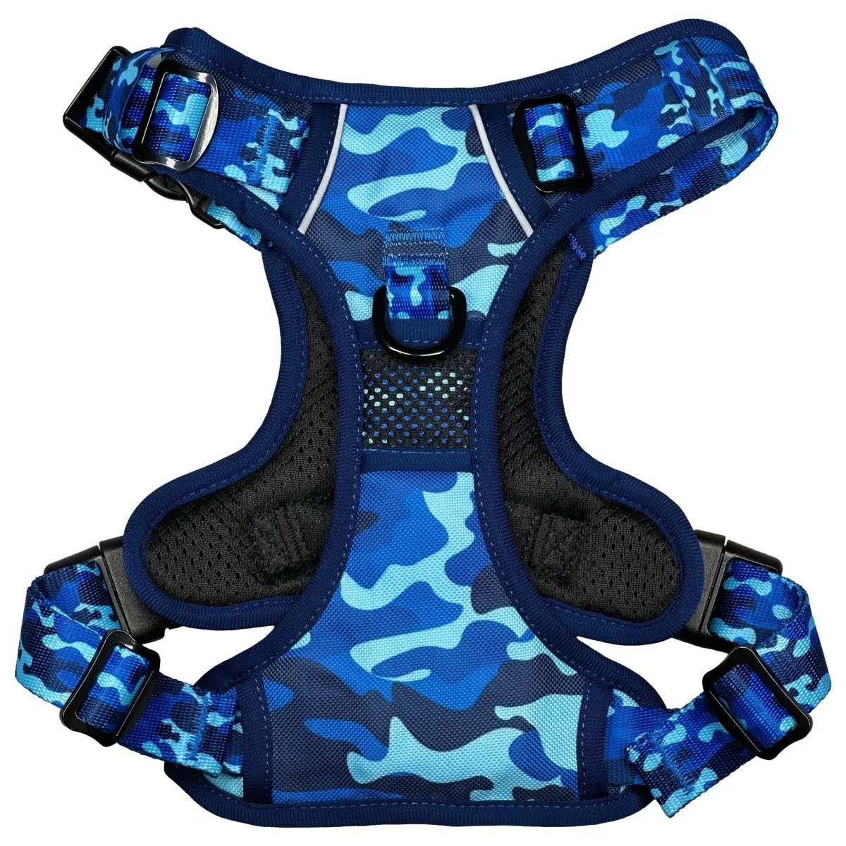 Blue Camo No Pull Dog Harness