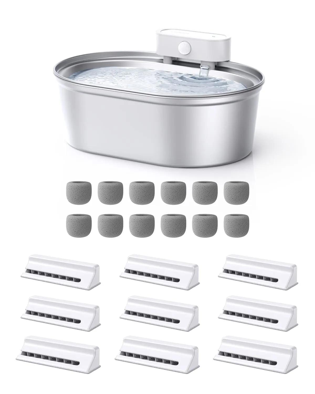 [BOGO] Stainless Steel Pet Water Fountain & Free Cat Bowl