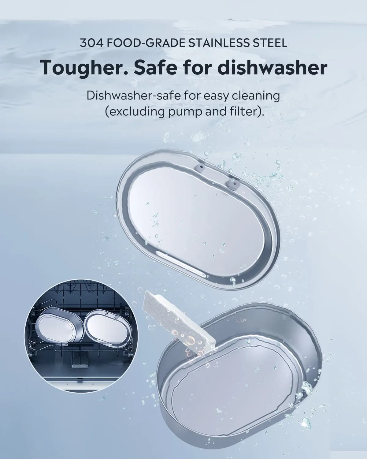 [BOGO] Stainless Steel Pet Water Fountain & Free Cat Bowl