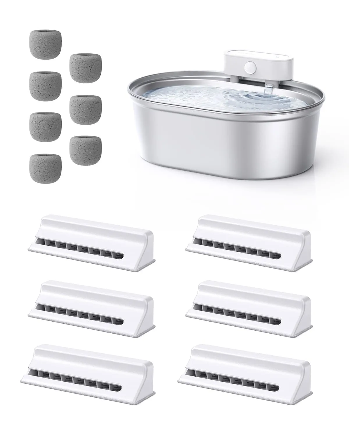 [BOGO] Stainless Steel Pet Water Fountain & Free Cat Bowl