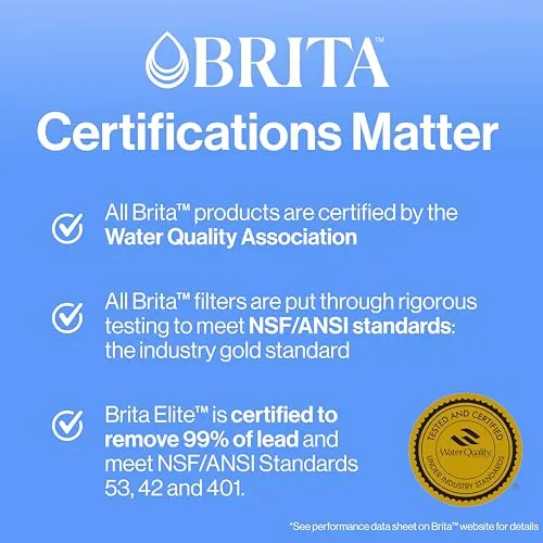 Brita UltraMax Large Water Dispenser With Standard Filter, BPA-Free, Replaces 1,800 Plastic Water Bottles a Year, Lasts Two Months or 40 Gallons, Includes 1 Filter, Kitchen Accessories, Large - 27-Cup