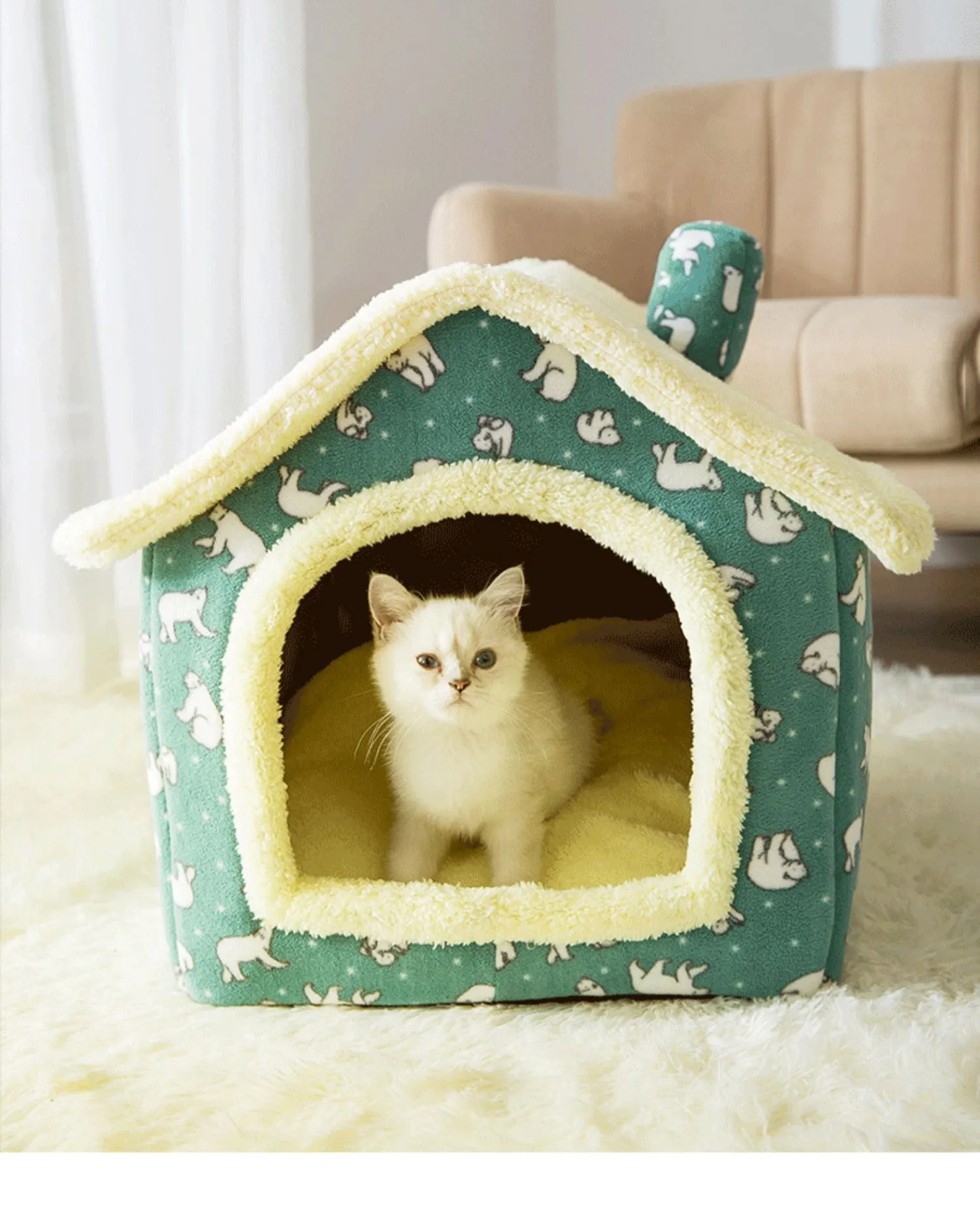 Cat Bed Sleep House Warm Cave