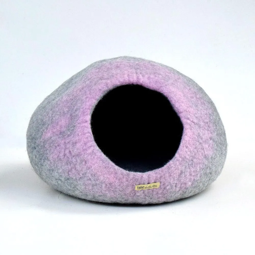 Cat Cave - Pink Grey Ombre Cocoon