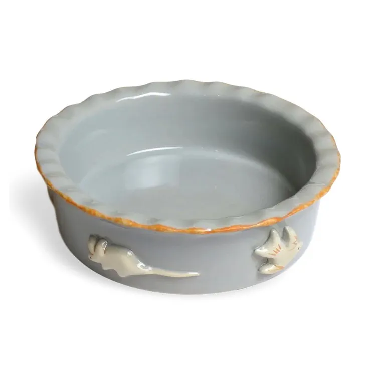 Cat Food/Water Bowl - French Gray