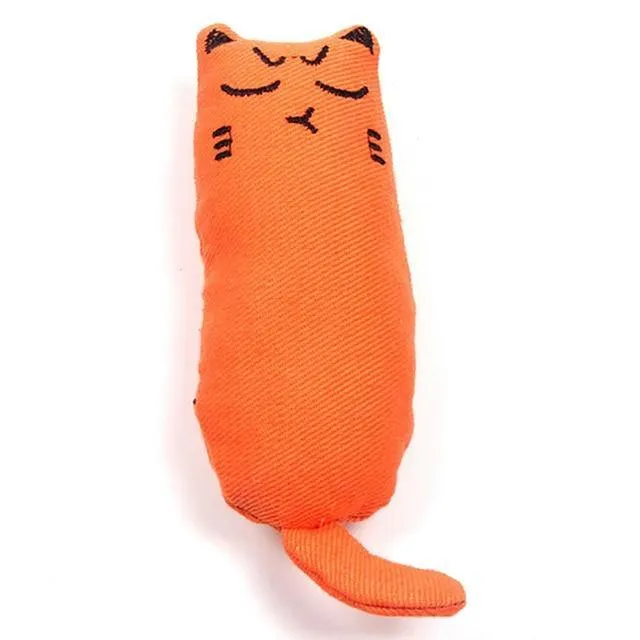 Cat Grinding Catnip Funny Interactive Plush Pet Kitten Chewing Toy Claws Thumb Bite Toy