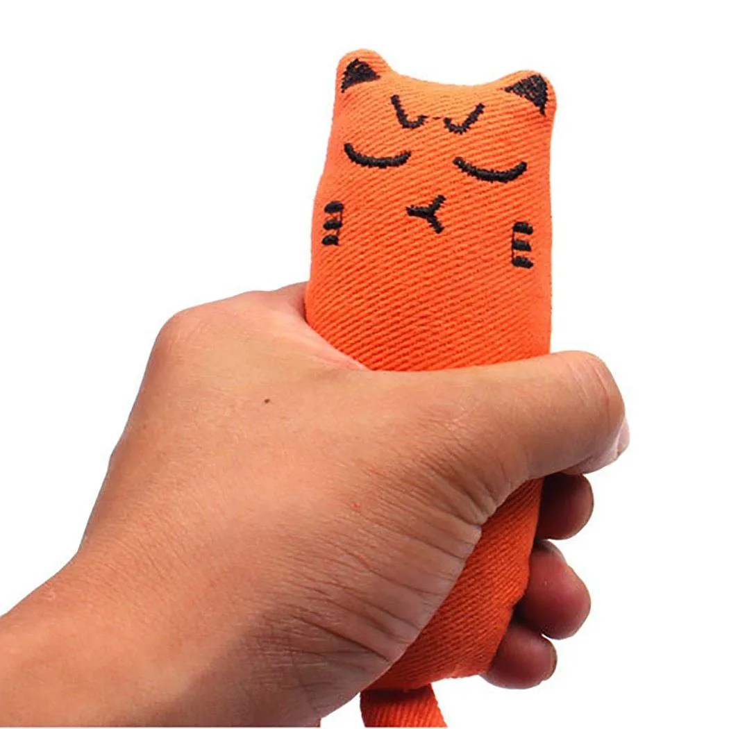 Cat Grinding Catnip Funny Interactive Plush Pet Kitten Chewing Toy Claws Thumb Bite Toy