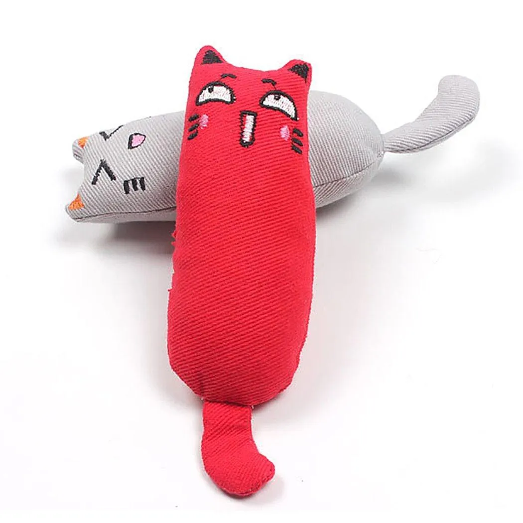 Cat Grinding Catnip Funny Interactive Plush Pet Kitten Chewing Toy Claws Thumb Bite Toy