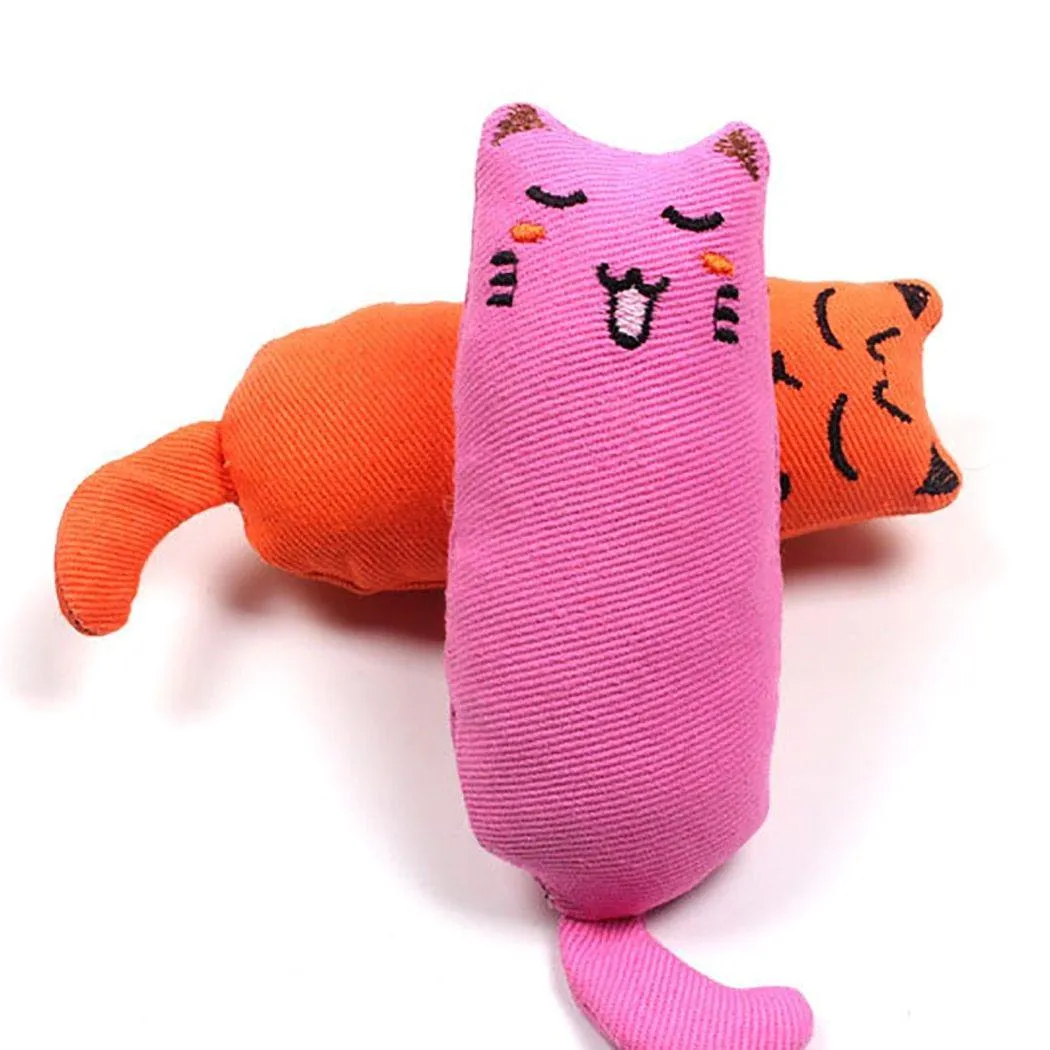 Cat Grinding Catnip Funny Interactive Plush Pet Kitten Chewing Toy Claws Thumb Bite Toy
