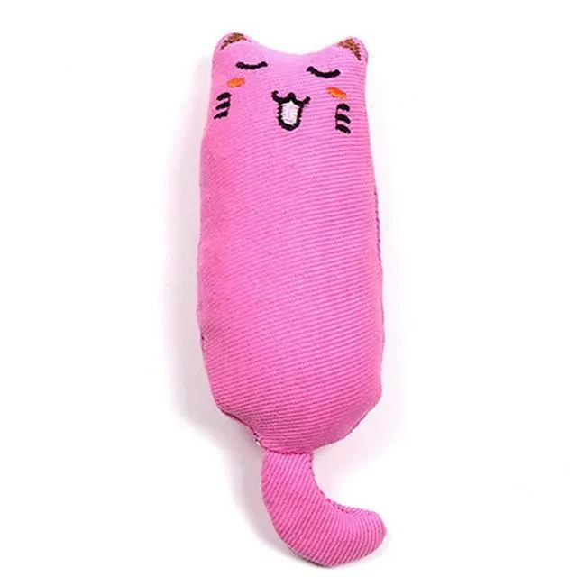Cat Grinding Catnip Funny Interactive Plush Pet Kitten Chewing Toy Claws Thumb Bite Toy