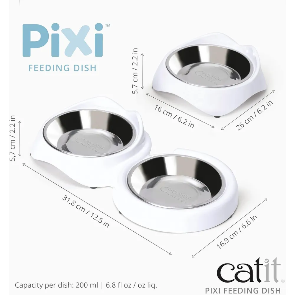 Catit Pixi Single Food Dish White