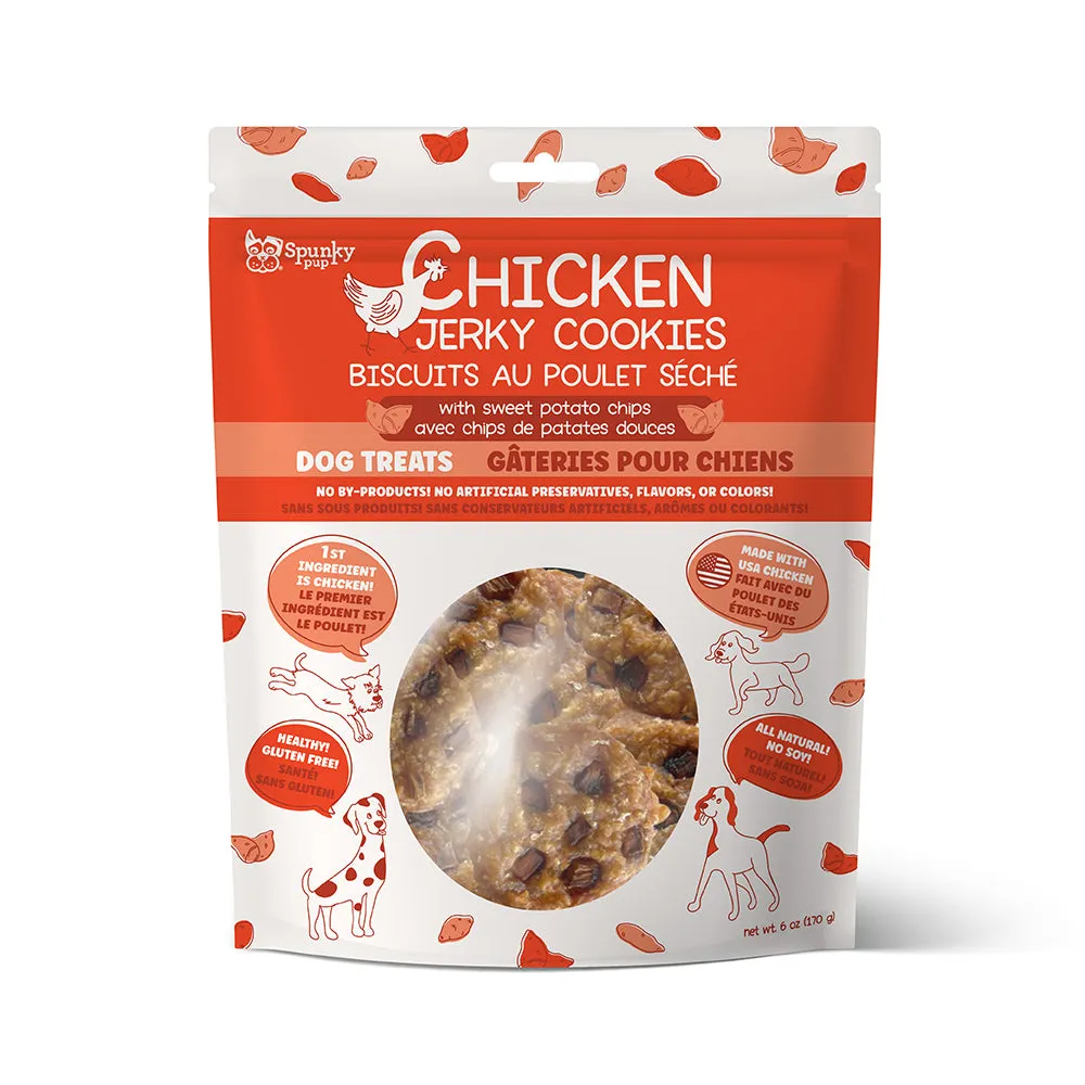 Chicken Jerky Cookies with Sweet Potato Chips