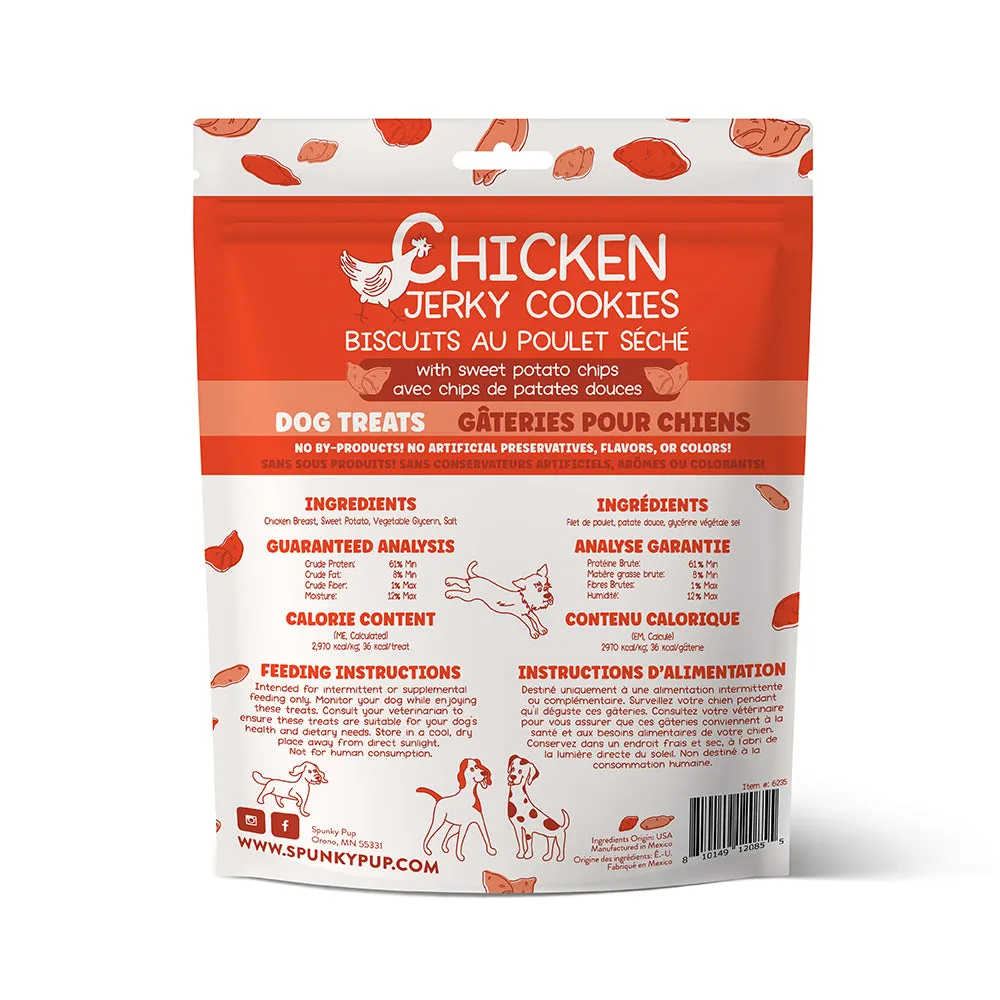 Chicken Jerky Cookies with Sweet Potato Chips