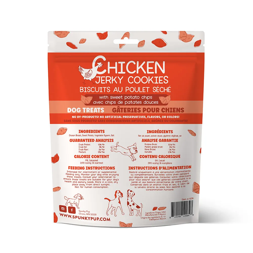 Chicken Jerky Cookies with Sweet Potato Chips