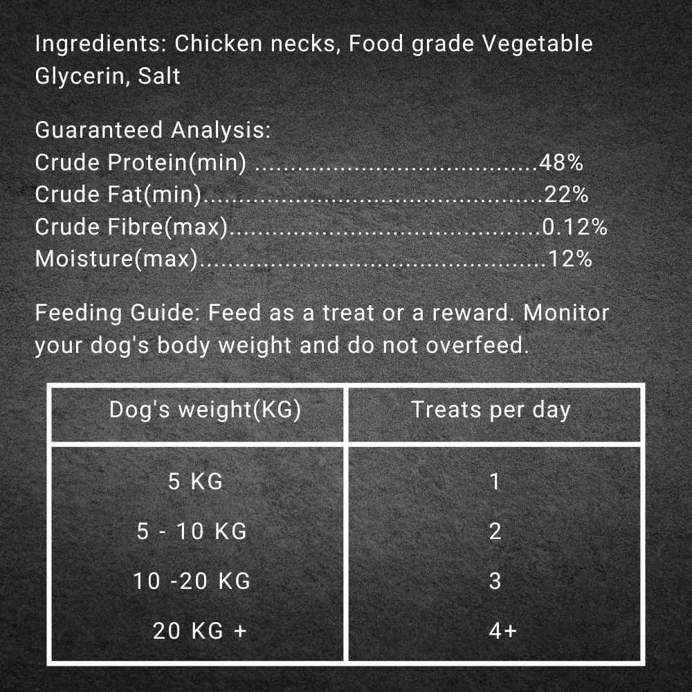 Dried Chicken Necks Dog Treats