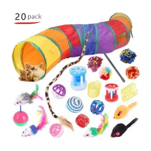 Fast Shipping 20-Piece Assorted Cat Toys Set