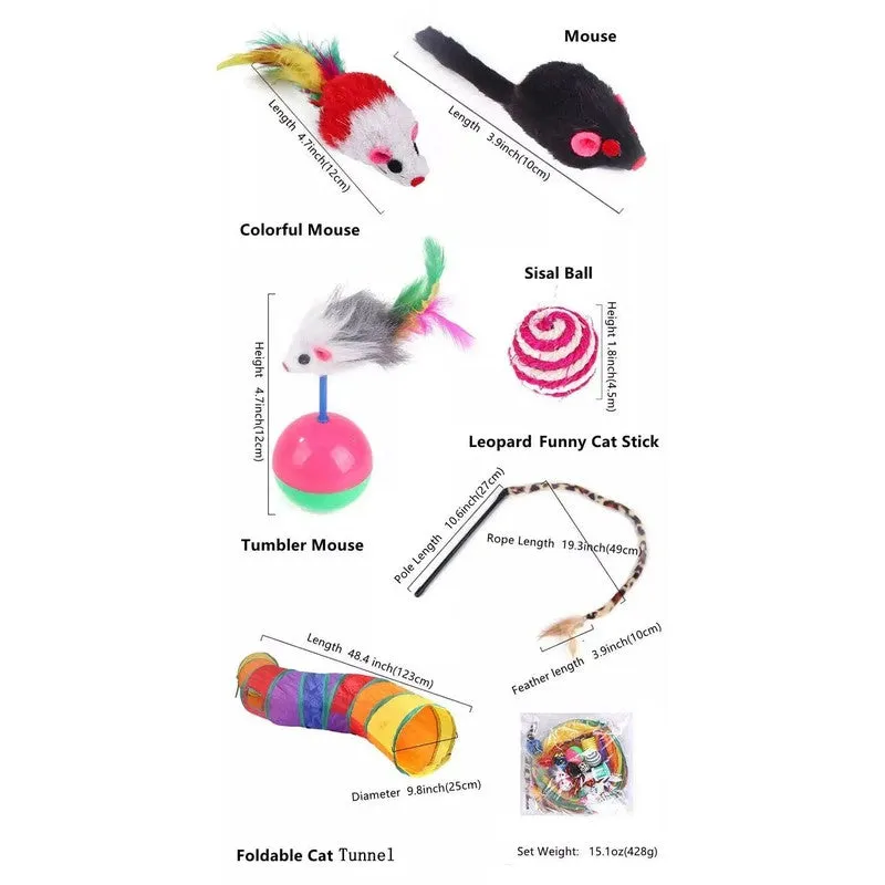 Fast Shipping 20-Piece Assorted Cat Toys Set