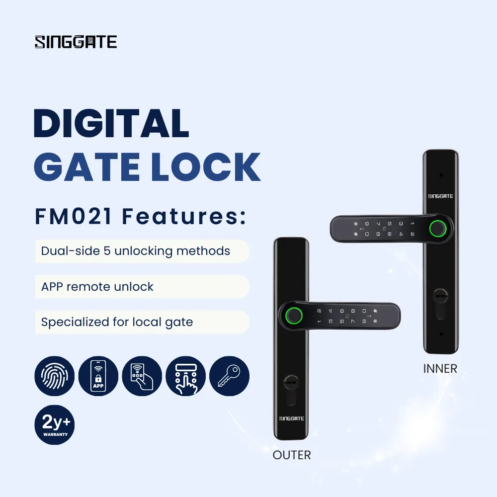 FR009 Door   FM021 Gate Digital Lock Bundle