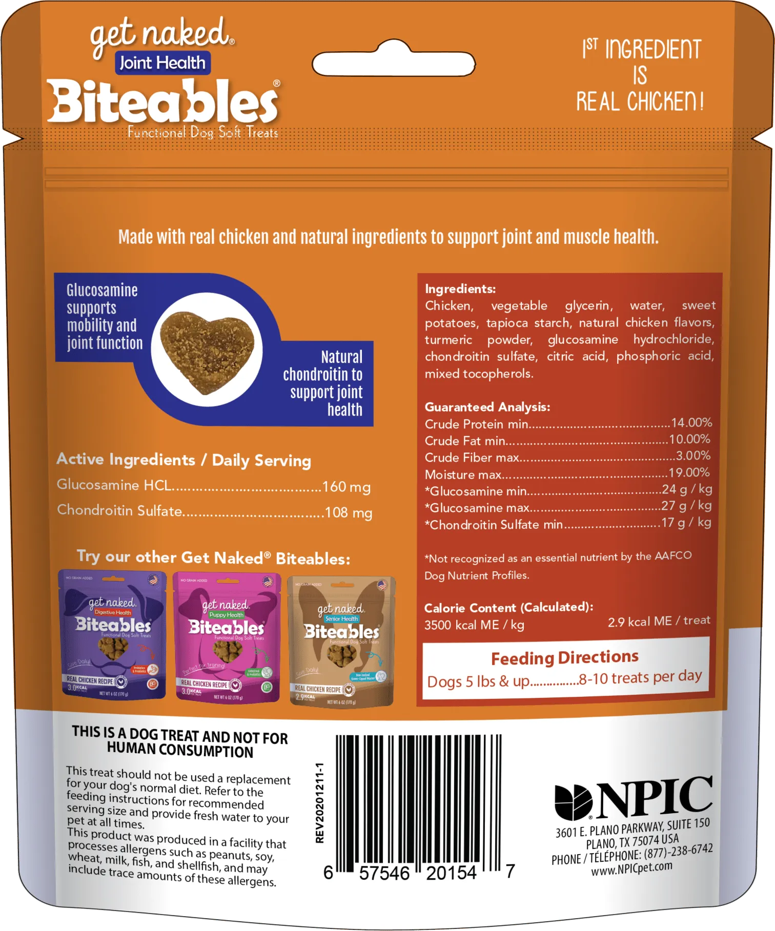 Get Naked® Biteables® Joint Health Functional Dog Soft Treats
