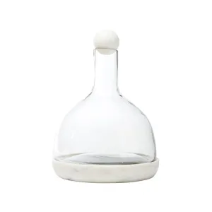 Glass Decanter w/ Marble Lid