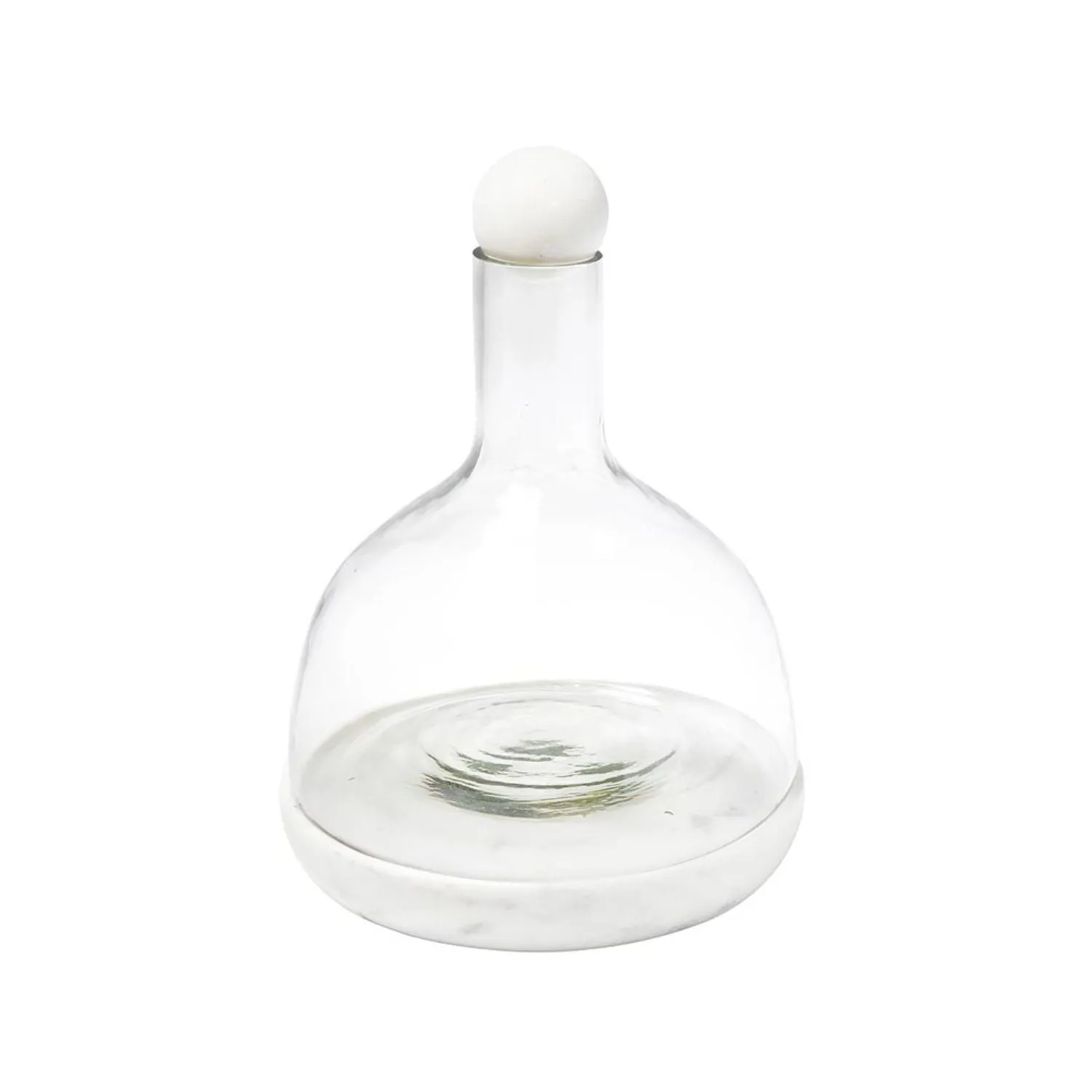 Glass Decanter w/ Marble Lid