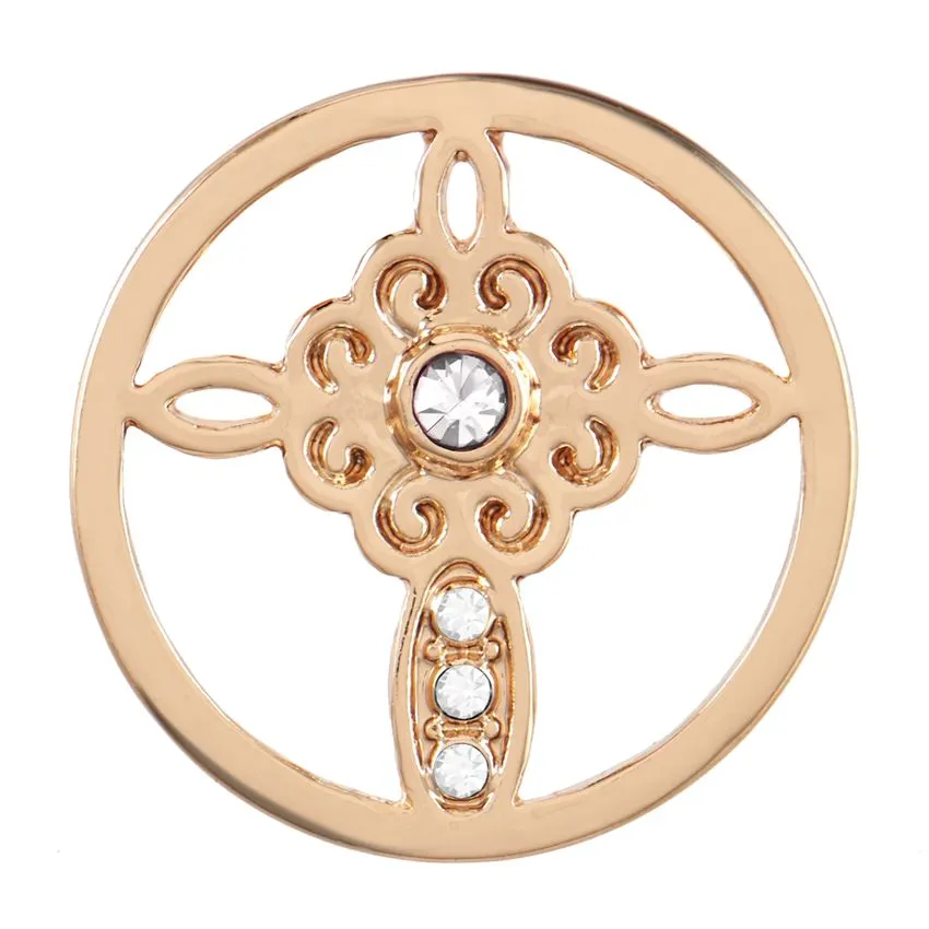 Gold Flower Cross - Final Sale