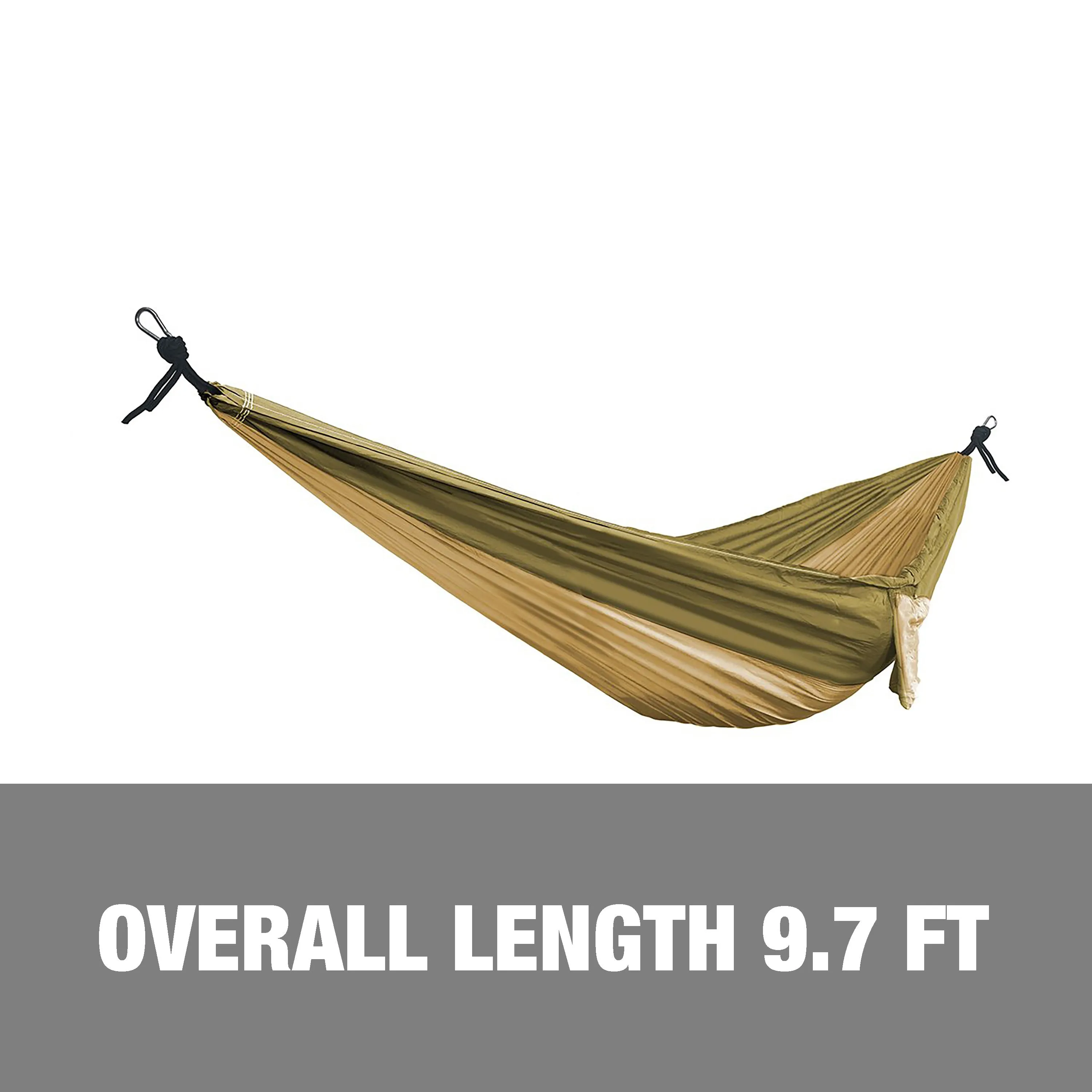 Hammock in a Bag w/ Carabiners and Tree Straps | 54-in. Wide | Weather Resistant |  350 Lb. Capacity