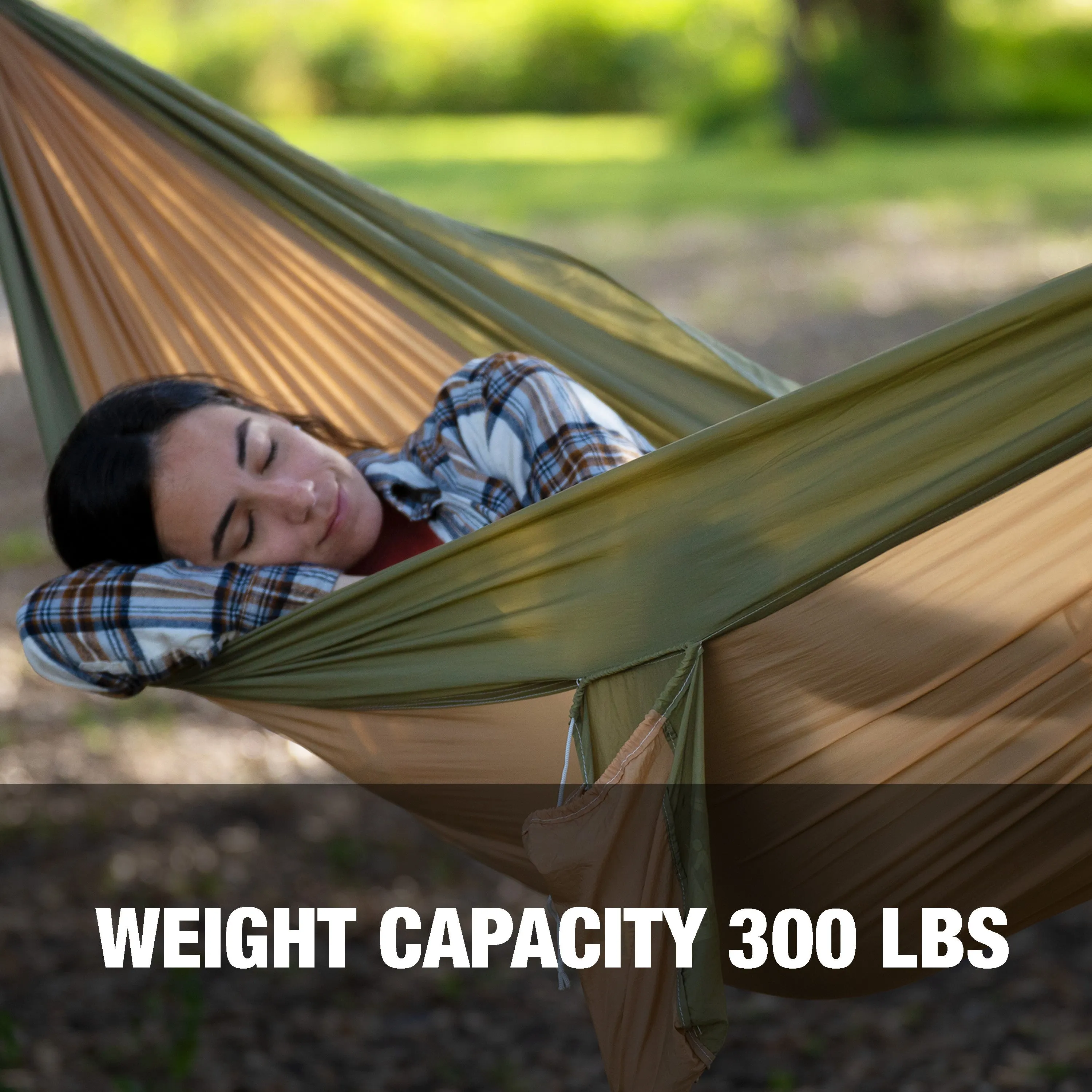 Hammock in a Bag w/ Carabiners and Tree Straps | 54-in. Wide | Weather Resistant |  350 Lb. Capacity