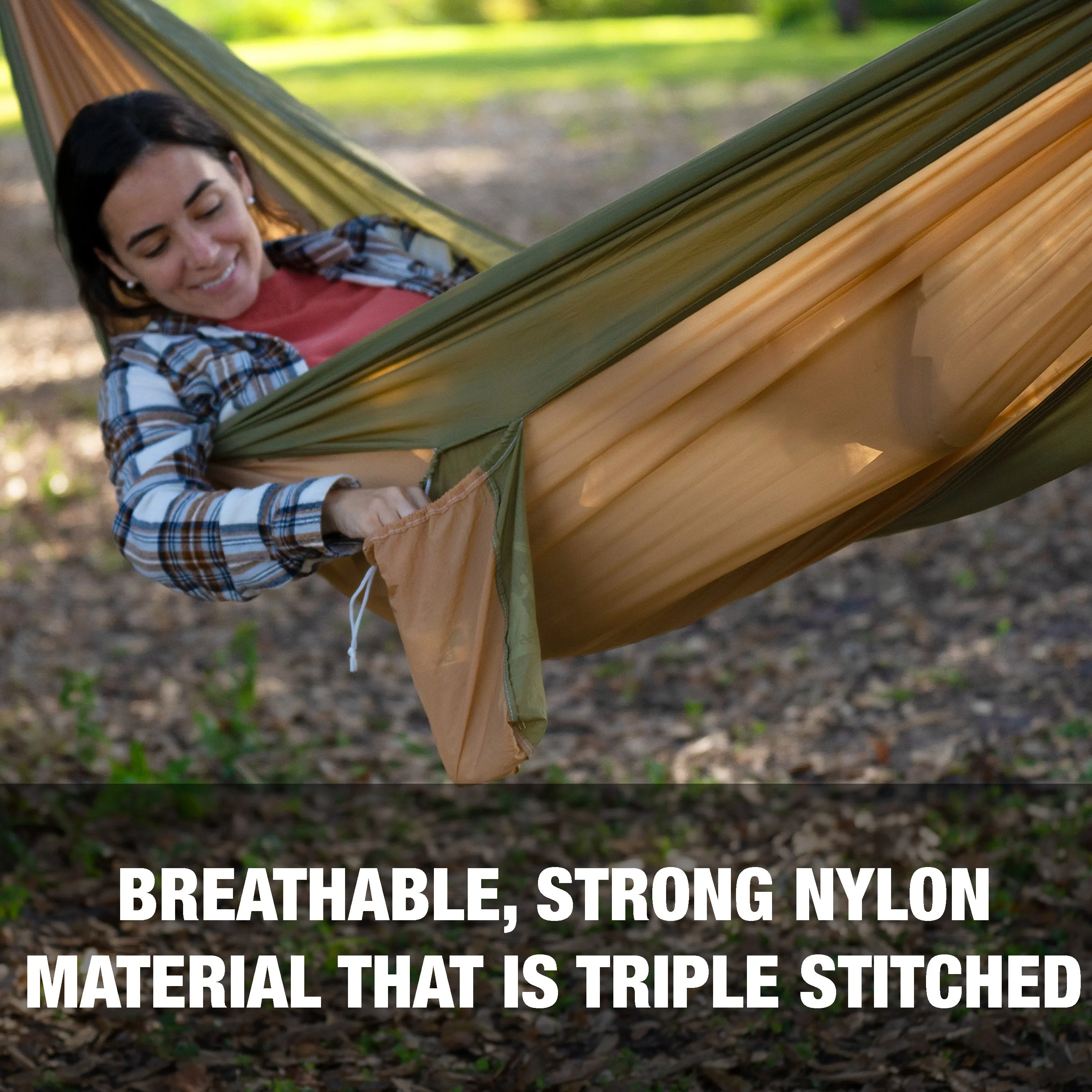 Hammock in a Bag w/ Carabiners and Tree Straps | 54-in. Wide | Weather Resistant |  350 Lb. Capacity
