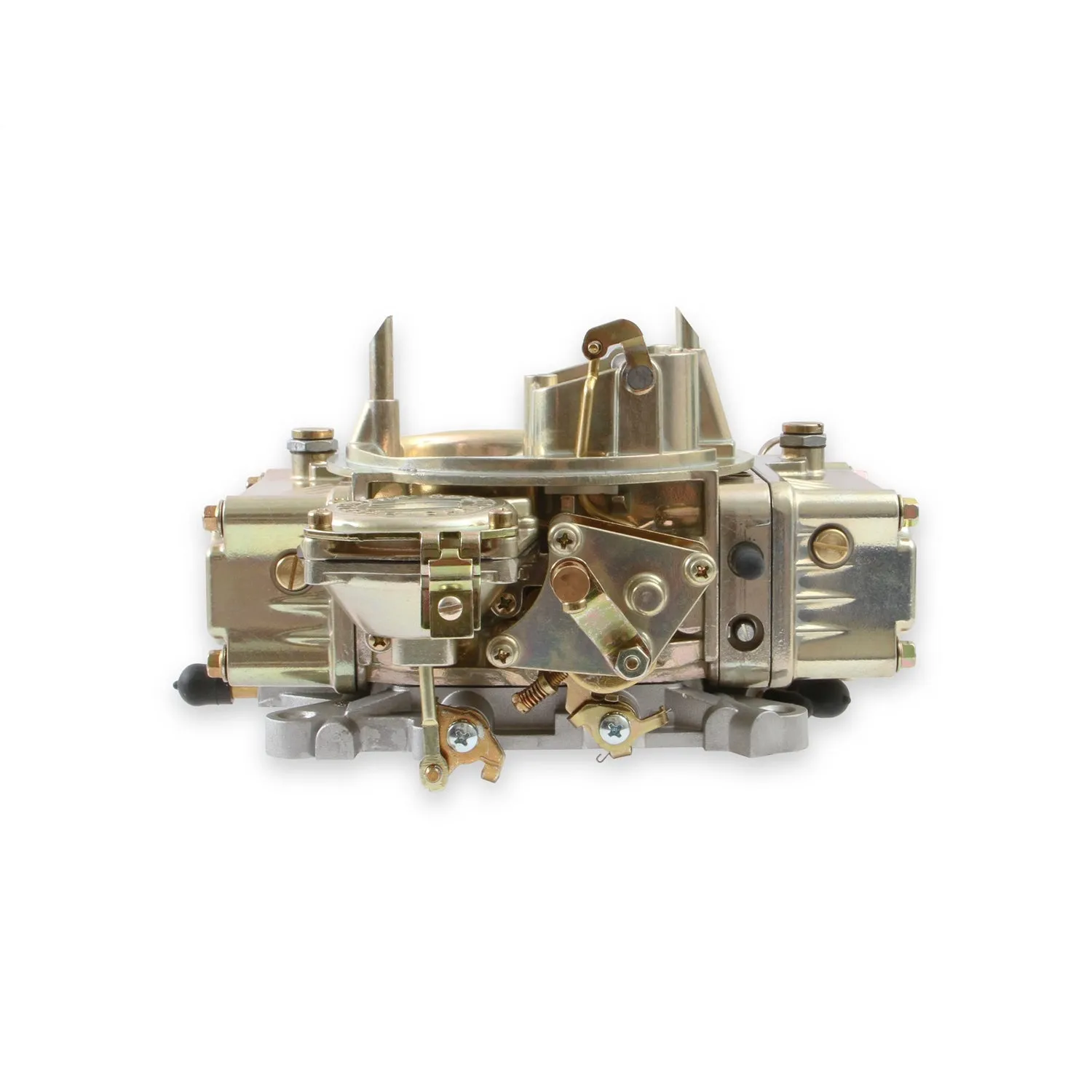 Holley Street Model 4160 600 CFM 4-Barrel Carburetor - Square Bore - Manual Choke - Vacuum Secondary - Single Inlet - Gold Chromate