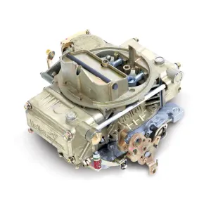 Holley Street Model 4160 600 CFM 4-Barrel Carburetor - Square Bore - Manual Choke - Vacuum Secondary - Single Inlet - Gold Chromate