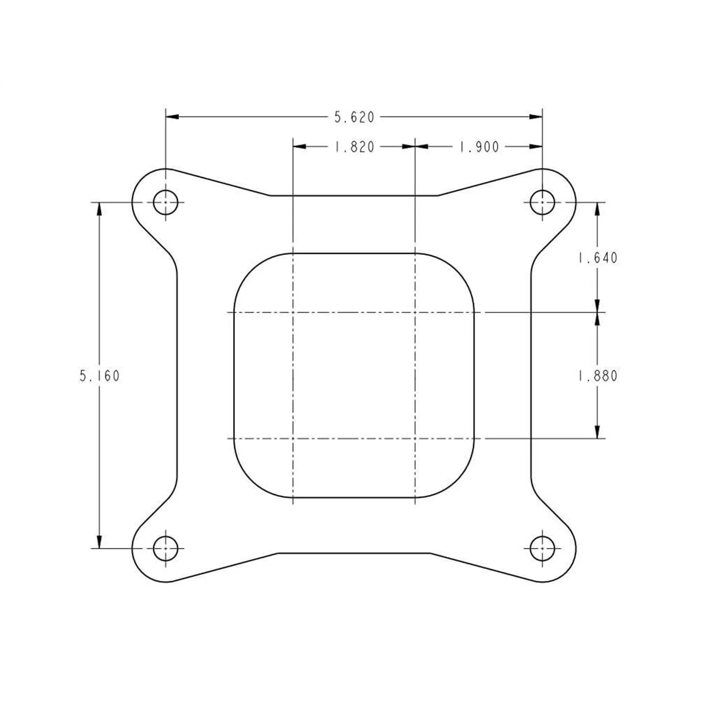 Holley Street Model 4160 600 CFM 4-Barrel Carburetor - Square Bore - Manual Choke - Vacuum Secondary - Single Inlet - Gold Chromate