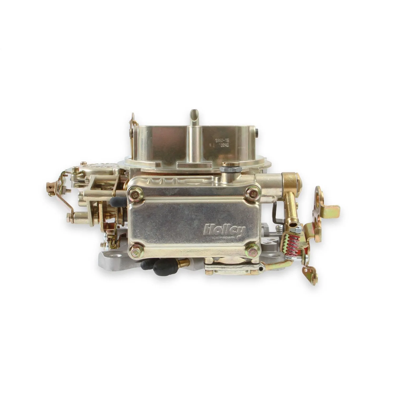 Holley Street Model 4160 600 CFM 4-Barrel Carburetor - Square Bore - Manual Choke - Vacuum Secondary - Single Inlet - Gold Chromate