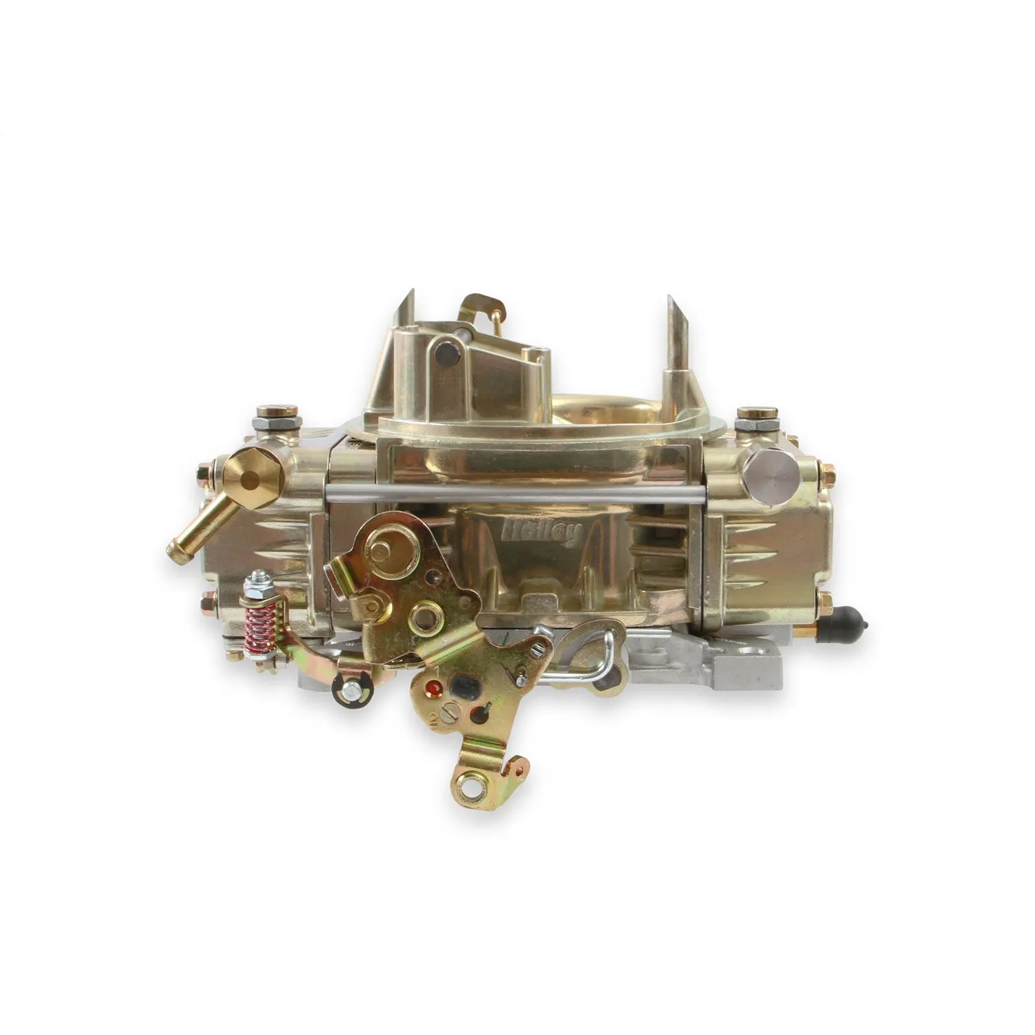 Holley Street Model 4160 600 CFM 4-Barrel Carburetor - Square Bore - Manual Choke - Vacuum Secondary - Single Inlet - Gold Chromate