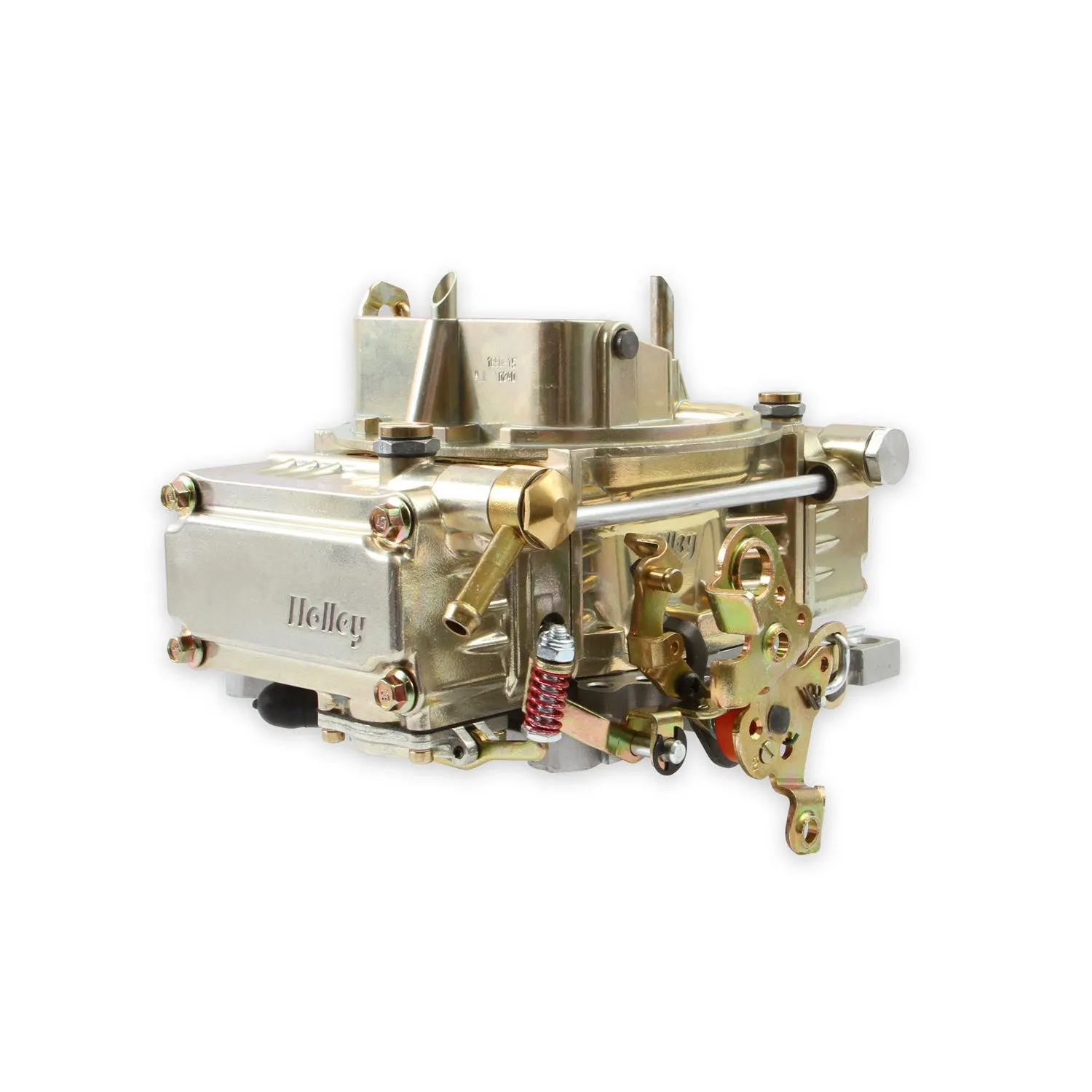 Holley Street Model 4160 600 CFM 4-Barrel Carburetor - Square Bore - Manual Choke - Vacuum Secondary - Single Inlet - Gold Chromate