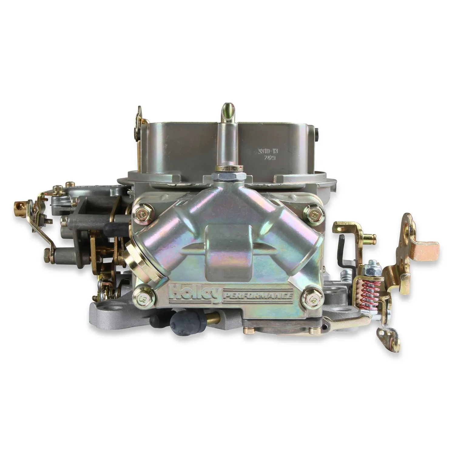 Holley Street/Strip Model 4160 750 CFM 4-Barrel Carburetor - Square Bore - Manual Choke - Vacuum Secondary - Dual Inlet - Gold Chromate
