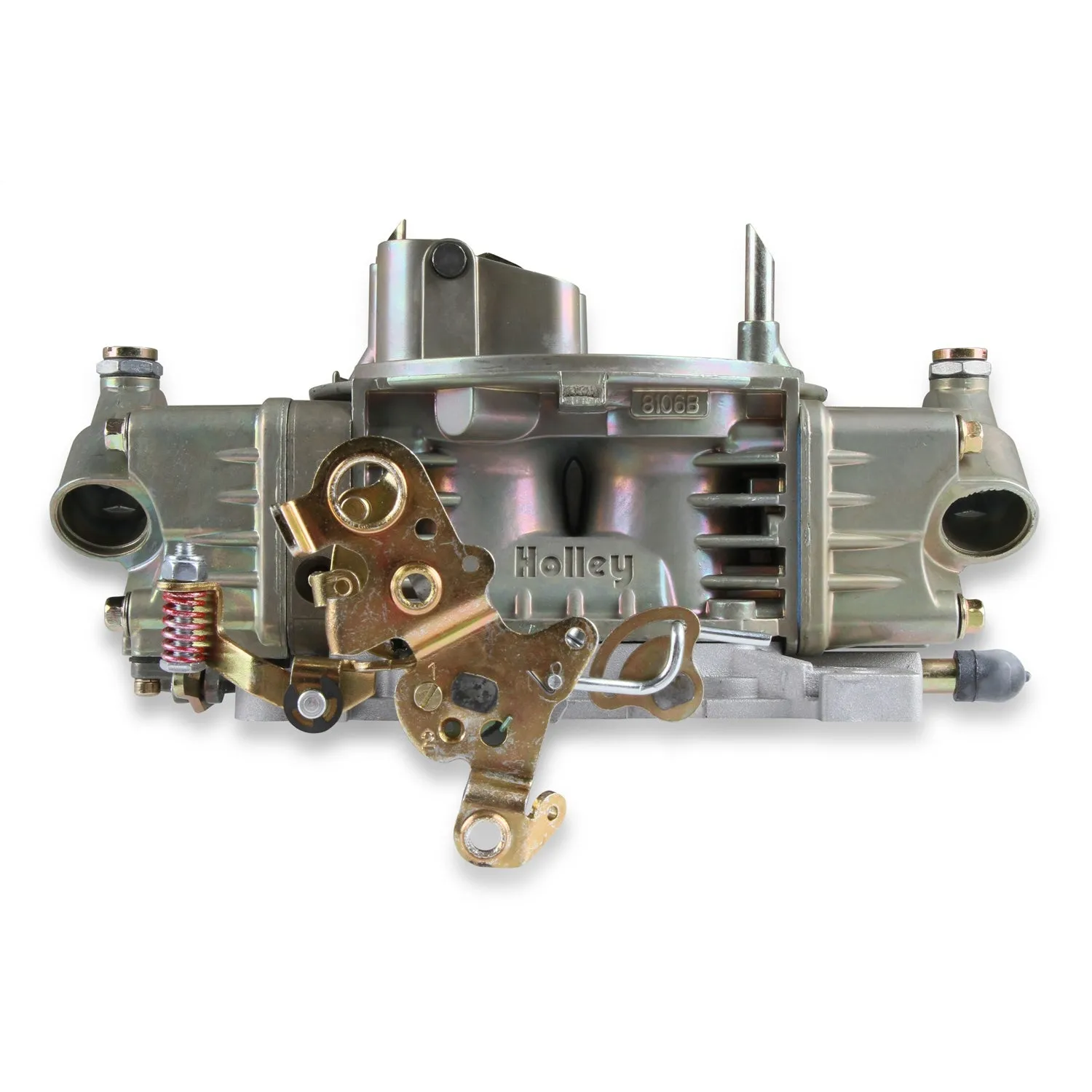 Holley Street/Strip Model 4160 750 CFM 4-Barrel Carburetor - Square Bore - Manual Choke - Vacuum Secondary - Dual Inlet - Gold Chromate