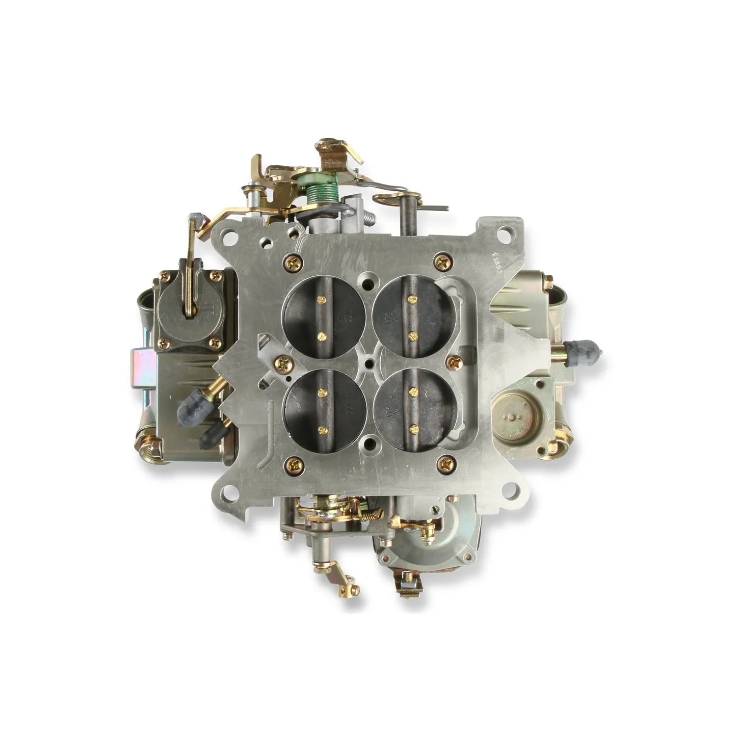 Holley Street/Strip Model 4160 750 CFM 4-Barrel Carburetor - Square Bore - Manual Choke - Vacuum Secondary - Dual Inlet - Gold Chromate
